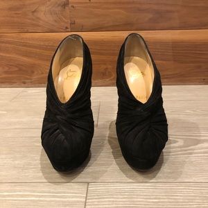Christian Louboutin suede booties 37